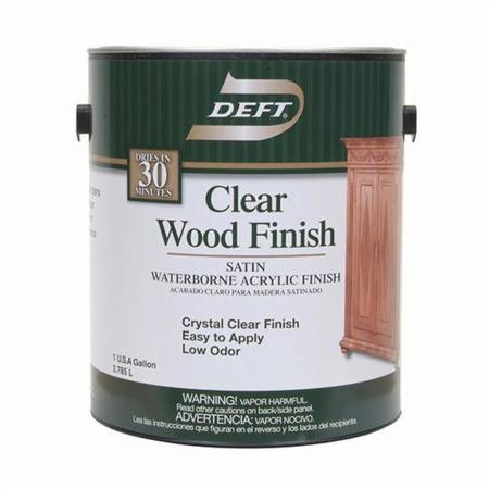 DEFT 1 Gal Clear Clear Wood Finish Water-Based Interior Satin DFT109